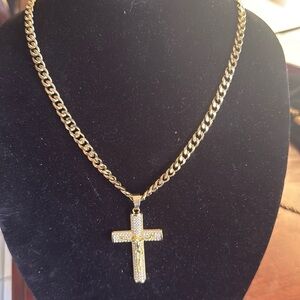 Gold Cross Pendant Necklace